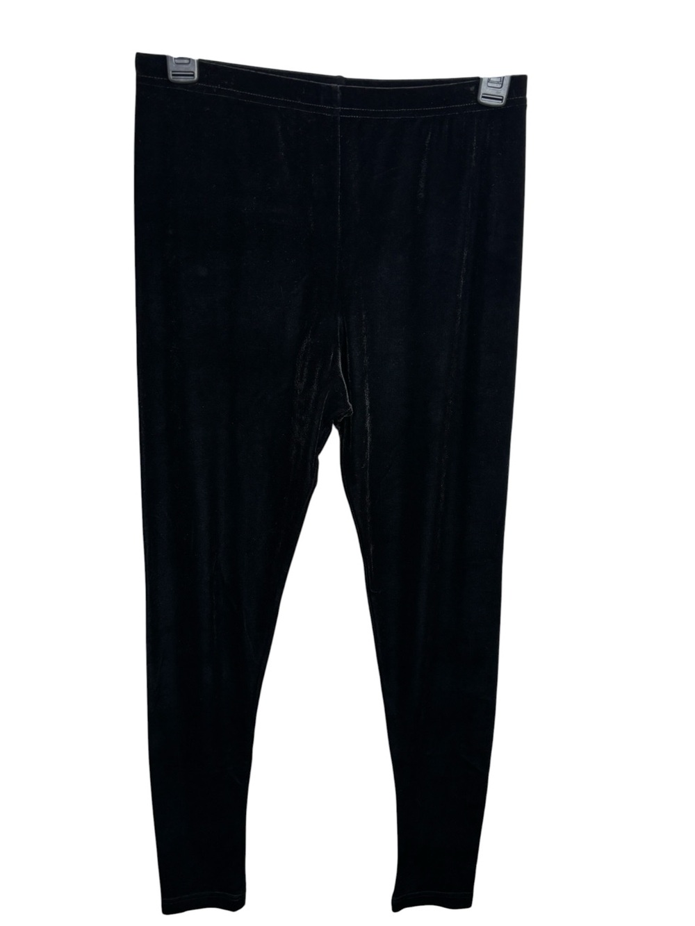 Sno Skins Black Plush Velvet Leggings Womens M Stretch Pull On Pants